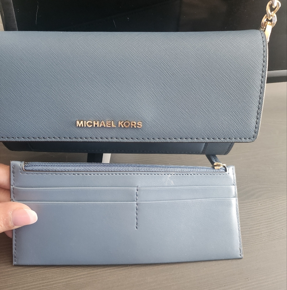Michael Kors Blue Women's Crossbody Wallet